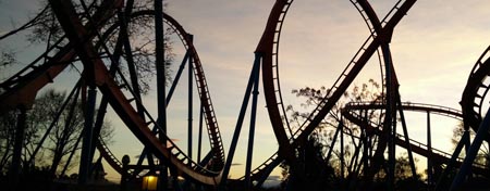 A looping in a roller coaster